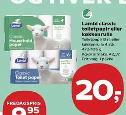 SuperBrugsen Lambi classic toiletpapir eller køkkenrulle tilbud