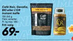 Bilka Café Noir, Gevalia, BKI eller L'OR instant kaffe tilbud