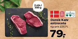 Kvickly Dansk Kalv entrecote tilbud