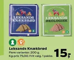 Kvickly Leksands Knækbrød tilbud