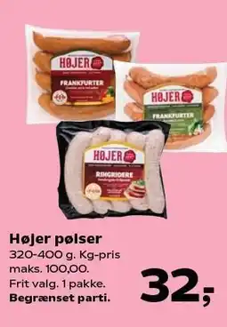 Kvickly Højer pølser tilbud