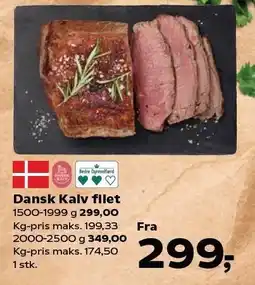 Kvickly Dansk kalv filet tilbud