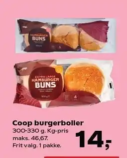 Kvickly Coop burgerboller tilbud