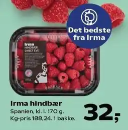 Kvickly Irma hindbær tilbud