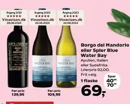 Kvickly Borgo del Mandorio eller Spier Blue Water Bay tilbud