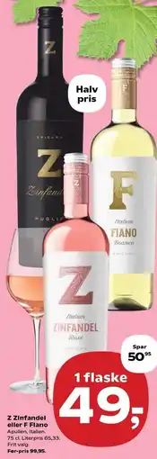 Kvickly Z Zinfandel eller F Fiano tilbud