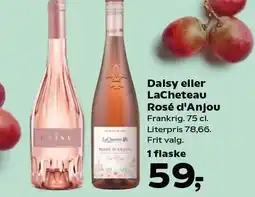 Kvickly Daisy eller LaCheteau Rosé d'Anjou tilbud