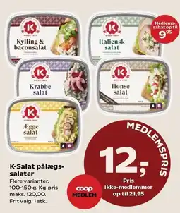 Kvickly K-Salat pålægssalater tilbud