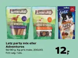Kvickly Latz party mix eller Adventuros tilbud