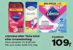 Kvickly Libresse eller Tena bind eller tilbud