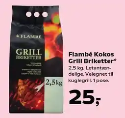 Kvickly Flambé Kokos Grill Briketter tilbud