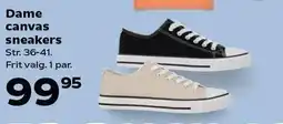 Kvickly Dame canvas sneakers tilbud