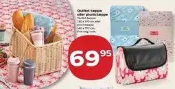 Kvickly Quiltet tæppe eller picnictæppe tilbud