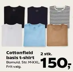 Kvickly Cottonfield basis t-shirt tilbud