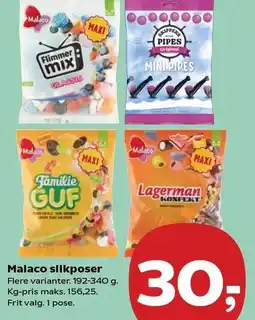 Kvickly Malaco slikposer tilbud