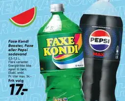 Bilka Faxe Kondi Booster, Faxe eller Pepsi sodavand tilbud