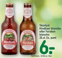 REMA 1000 Skovlyst Hindbær blanche eller Fersken blanche tilbud