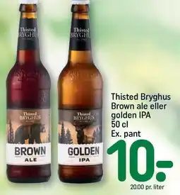 REMA 1000 Thisted Bryghus Brown ale eller golden IPA tilbud
