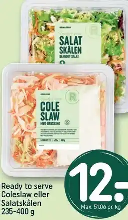 REMA 1000 Ready to serve Coleslaw eller Salatskålen tilbud