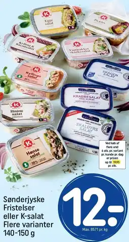 REMA 1000 Sønderjyske fristelser eller K-salat tilbud