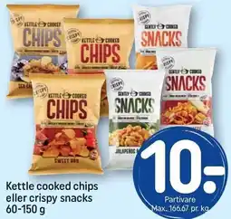 REMA 1000 Kettle cooked chips eller crispy snacks tilbud