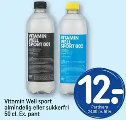 REMA 1000 Vitamin Well sport almindelig eller sukkerfri tilbud