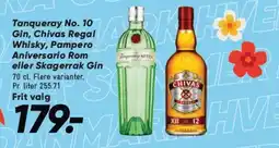 Bilka Tanqueray No. 10 Gin, Chivas Regal Whisky, Pampero Aniversario Rom eller Skagerrak Gin tilbud