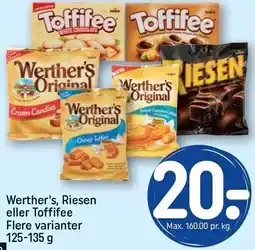 REMA 1000 Werther's, Riesen eller Toffiffee tilbud