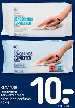 REMA 1000 REMA 1000 rengørings servietter med eller uden parfume tilbud
