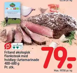 REMA 1000 Friland økologisk flanksteak med hvidløg-/urtemarinade tilbud