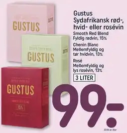 REMA 1000 Gustus sydafrikansk rød-, hvid- eller rosévin tilbud