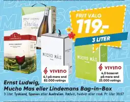 Bilka Ernst Ludwig, Mucho Mas eller Lindemans Bag-in-Box tilbud