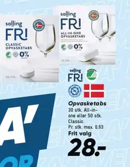 Bilka Salling Fri Opvasketabs tilbud