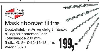 Maskinborsæt til træ