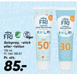 Bilka Salling Fri Solspray, -stick eller -lotion tilbud