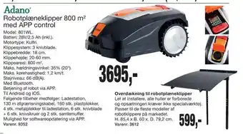 Harald Nyborg Robotplæneklipper 800 m² med APP control tilbud