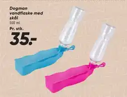 Bilka Dogman vandflaske med skål tilbud