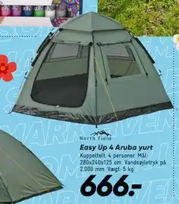 Bilka Easy Up 4 Aruba yurt tilbud