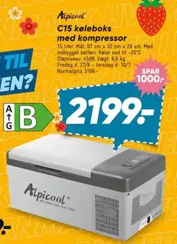 Bilka C15 køleboks med kompressor tilbud