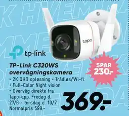 Bilka TP-Link C320WS overvågningskamera tilbud