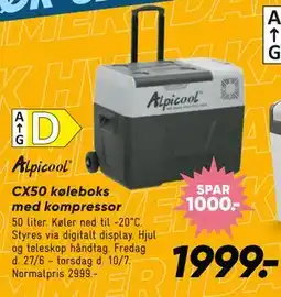 Bilka CX50 køleboks med kompressor tilbud