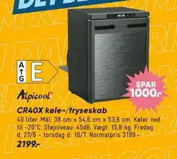 Bilka CR40X køle-/fryseskab tilbud