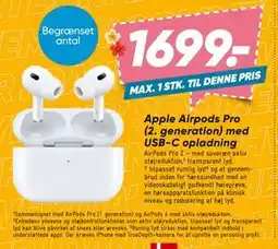 Bilka Apple Airpods Pro (2. generation) med USB-C opladning tilbud