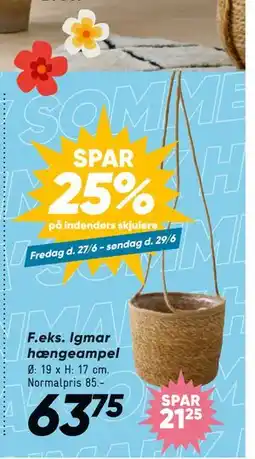 Bilka Igmar hængeampel tilbud