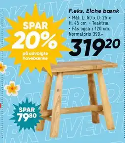 Bilka Elche bænk tilbud