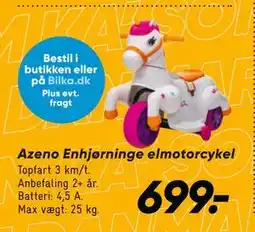 Bilka Azeno Enhjørninge elmotorcykel tilbud
