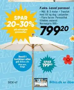 Bilka Laval parasol tilbud
