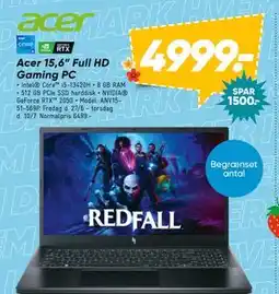 Bilka Acer 15,6” Full HD Gaming PC tilbud