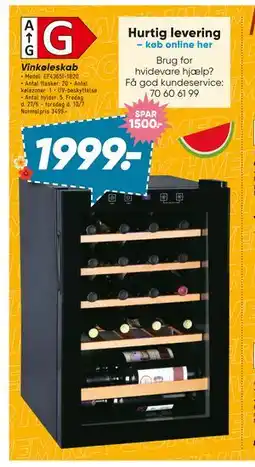 Bilka Vinkøleskab tilbud