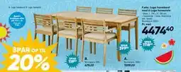 Bilka Lugo havebord med 6 Lugo havestole tilbud
